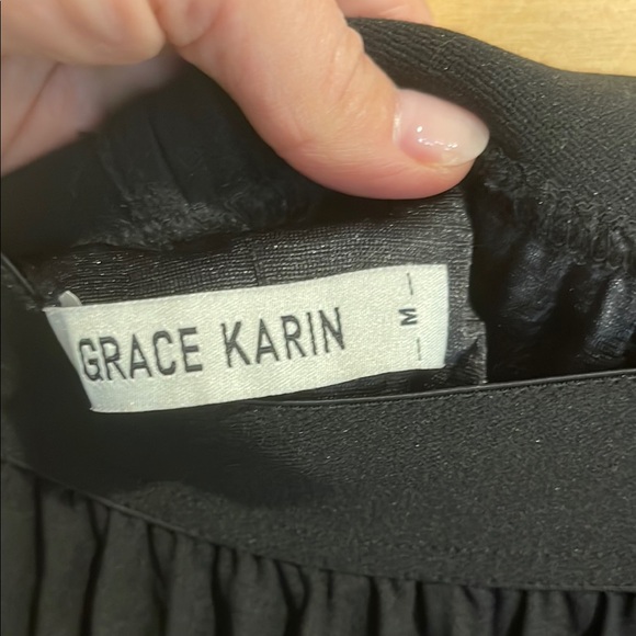 Grace Karin Black and Apricot Pleated Skirts - Picture 5 of 5